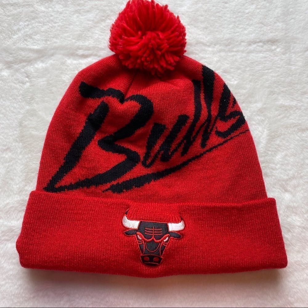 Mitchell & Ness Chicago Bulls Knit Red/Black Hat